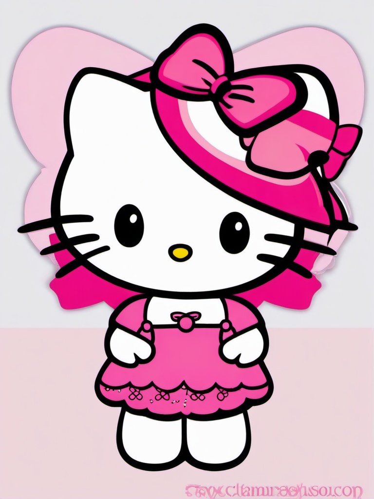 Hello Kitty clipart - Hello Kitty in a cute pose  clipart