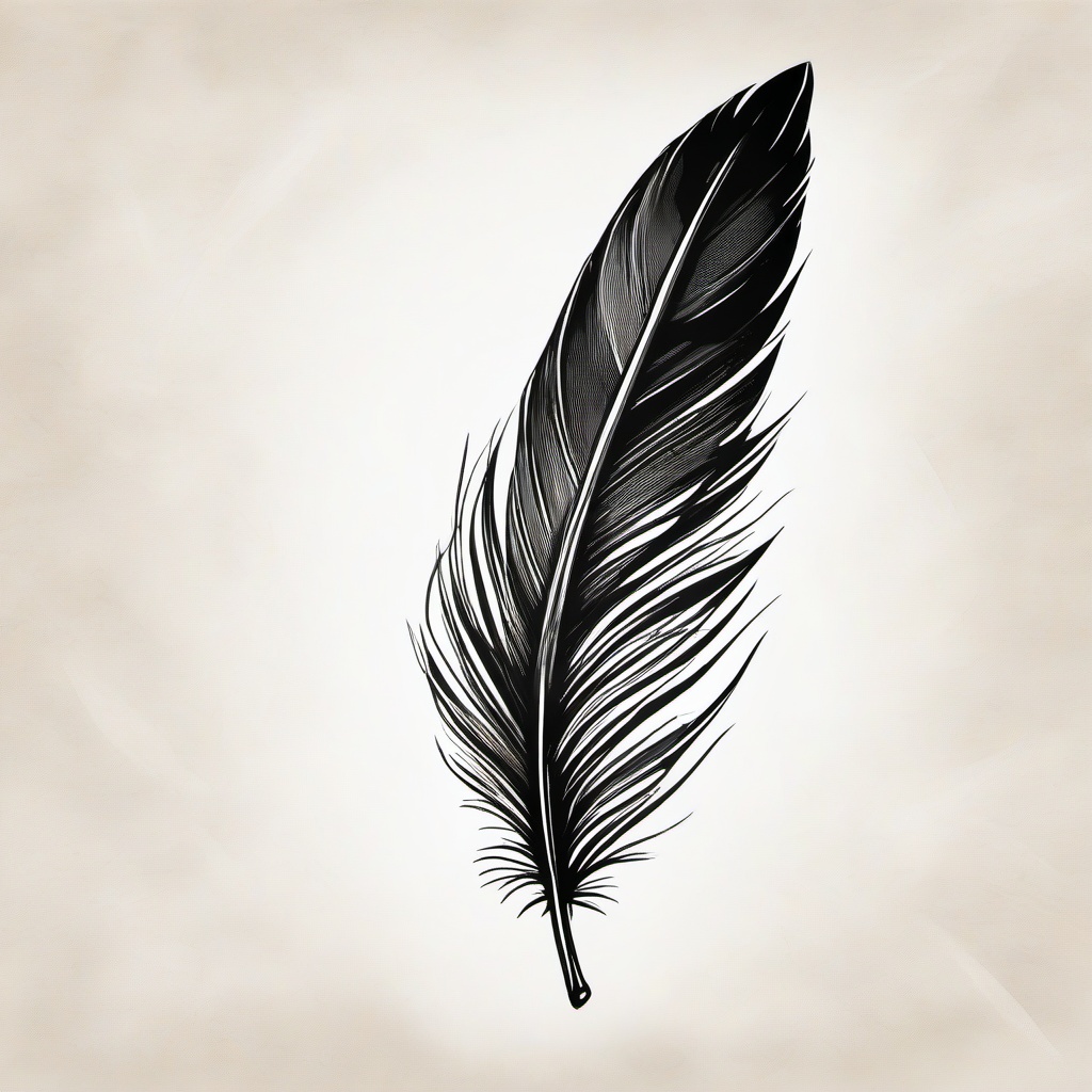 drawing of a feather in a quill writing on parchment  minimal rough sketch scribbles,doodles,black and white