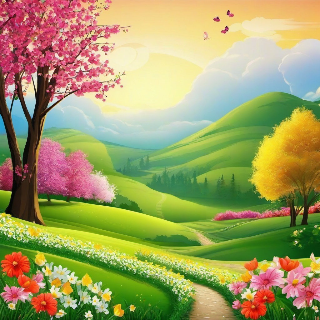 welcome spring wallpaper  ,background wallpaper