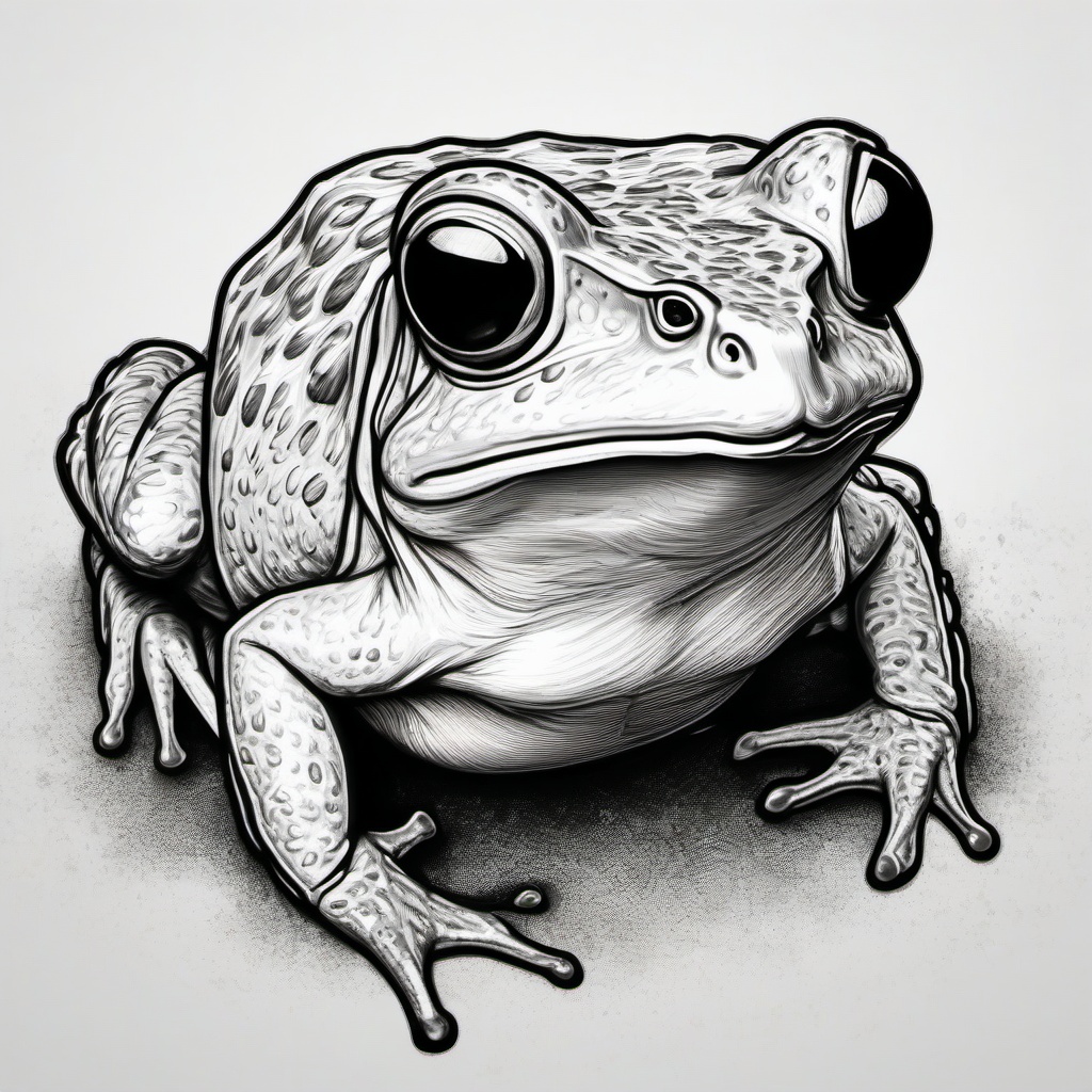 drawing of eastern narrow-mouthed toad  minimal rough sketch scribbles,doodles,black and white