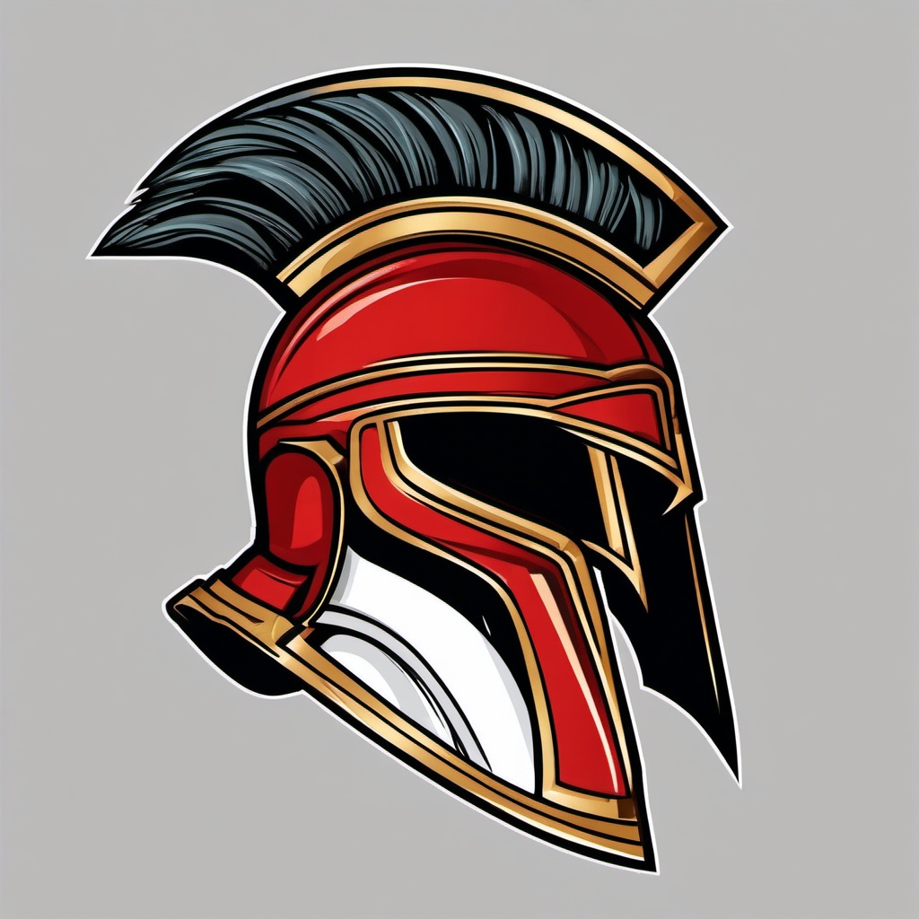 spartan tattoo helmet  simple vector color tattoo