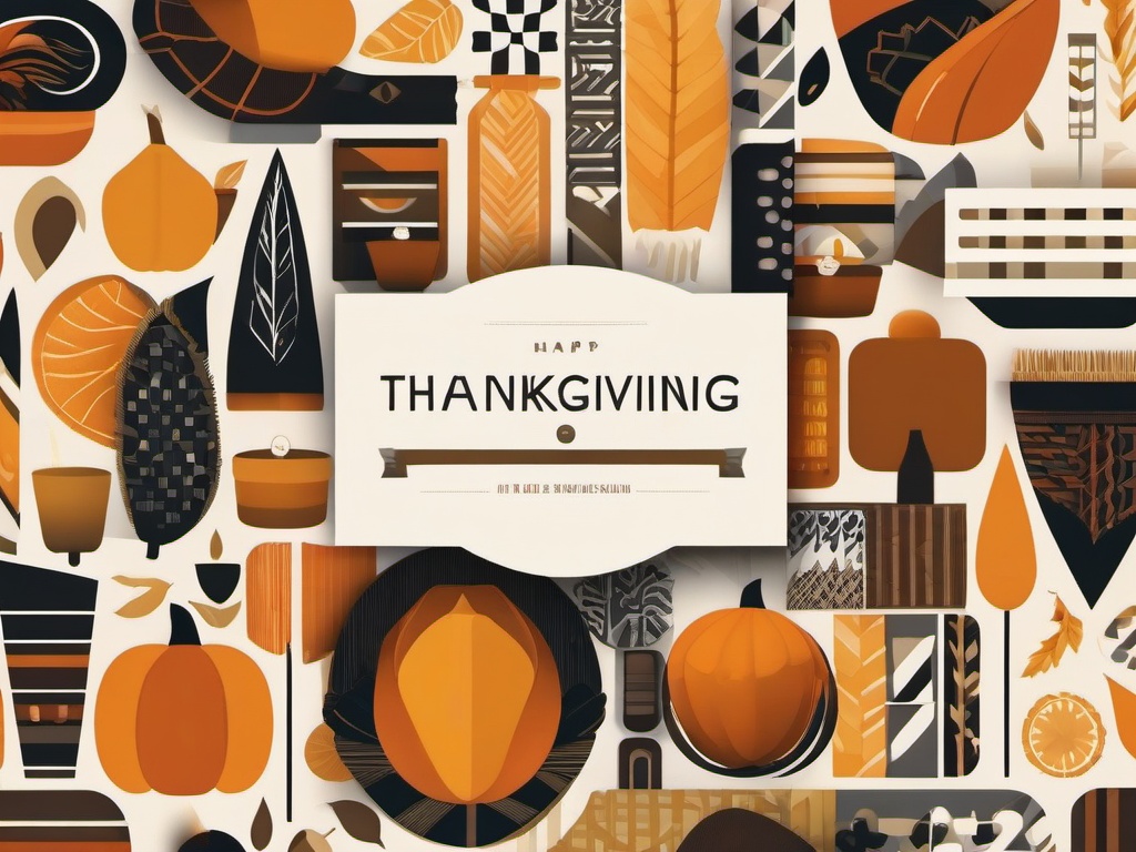 Thanksgiving Wallpaper-A bold, graphic Thanksgiving design, with striking typography and geometric patterns.  aesthetic background wallpaper