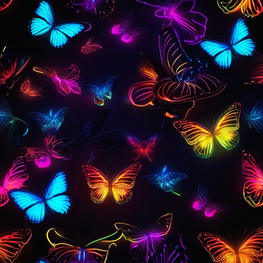 Neon Background Wallpaper - neon butterfly background  