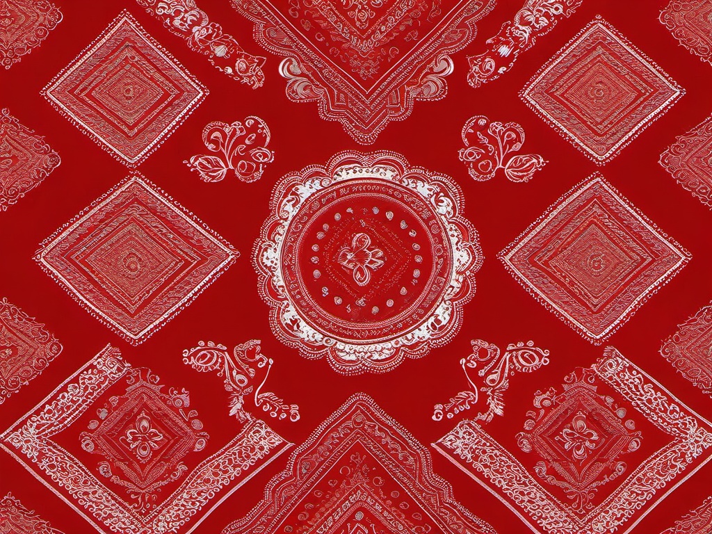 Red Bandana Wallpaper - Traditional red bandana-style wallpaper.  background wallpaper