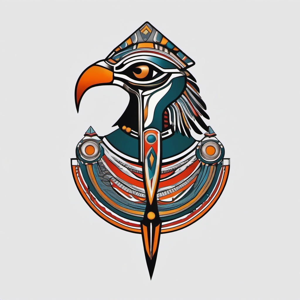 tattoo horus  simple color tattoo,minimal,white background