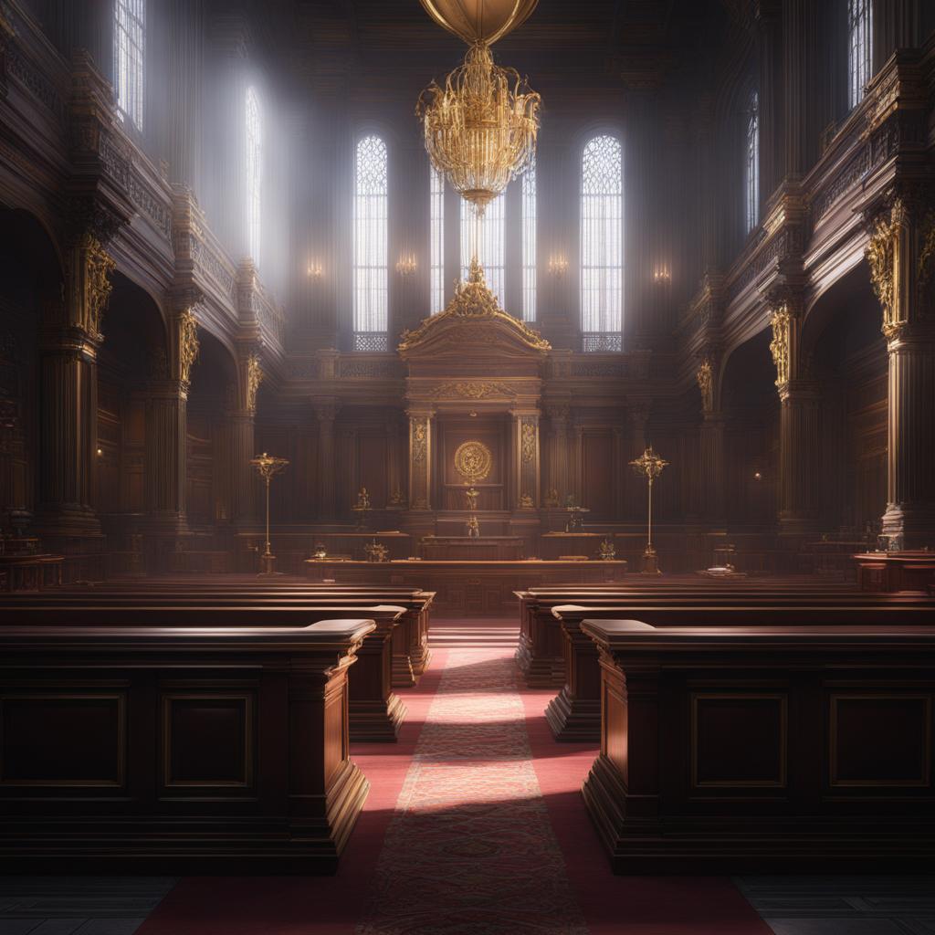 code geass,suzaku kururugi,defending the weak and upholding justice,a bustling courtroom detailed matte painting, deep color, fantastical, intricate detail, splash screen, complementary colors, fantasy concept art, 8k resolution trending on artstation unreal engine 5