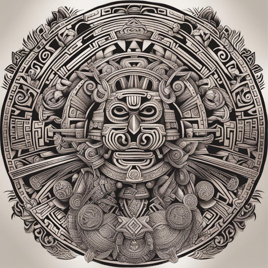 aztec-inspired tattoo concepts, drawing from aztec art and symbolism. 