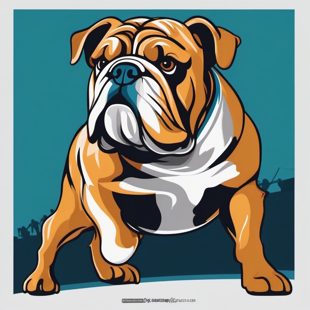 Bulldog Clipart,Designing a sports event poster with bulldog clipart  simple, 2d flat