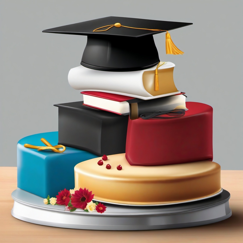 Graduation Hat clipart - graduation hat on a cake  