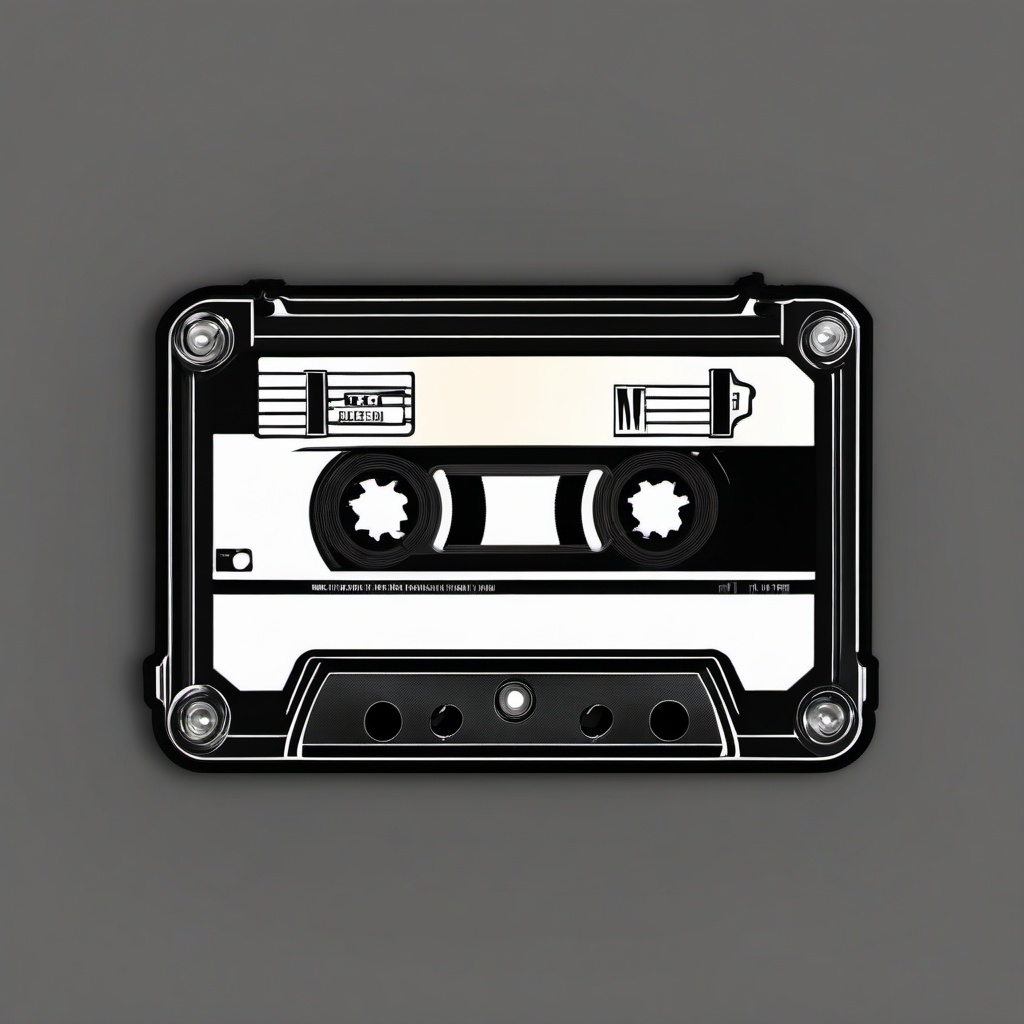 Cassette mixtape sticker- Personalized and musical, , sticker vector art, minimalist design