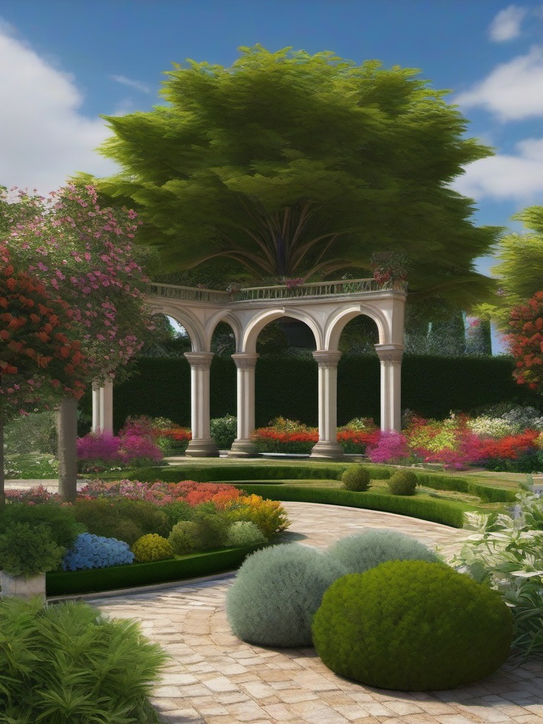 Italian Renaissance Garden - Add the grandeur of an Italian Renaissance garden to your landscape. multicoloured, photo realistic, hyper detail, high resolution