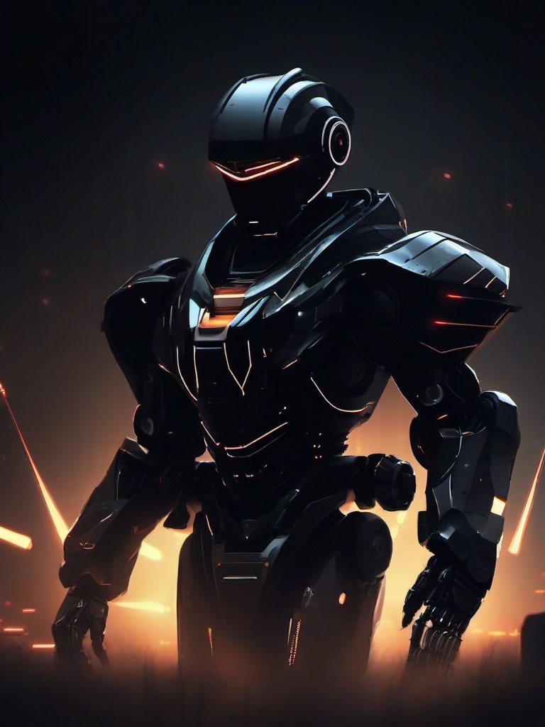 Dark Robot Wallpaper  ,mobile iphone background wallpaper