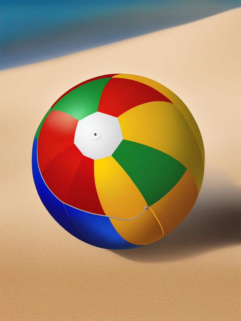 beach ball clipart - bouncing on the warm sand. 