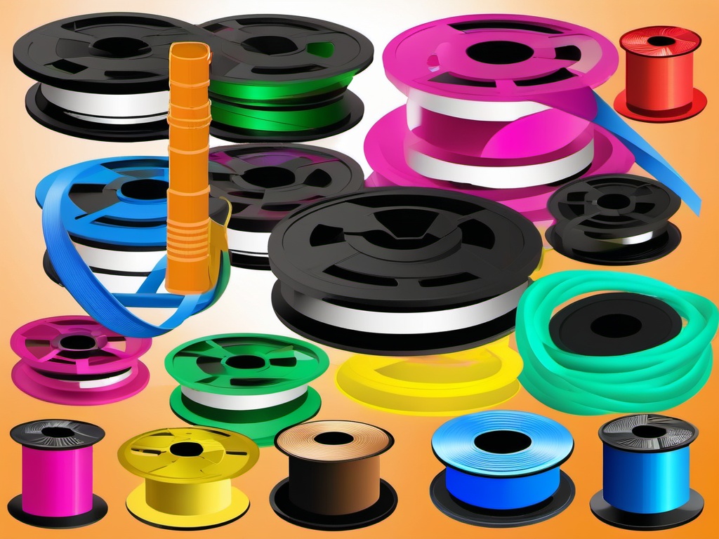 3D Printing Filament clipart - 3D printing filament spool, ,vector color clipart,minimal