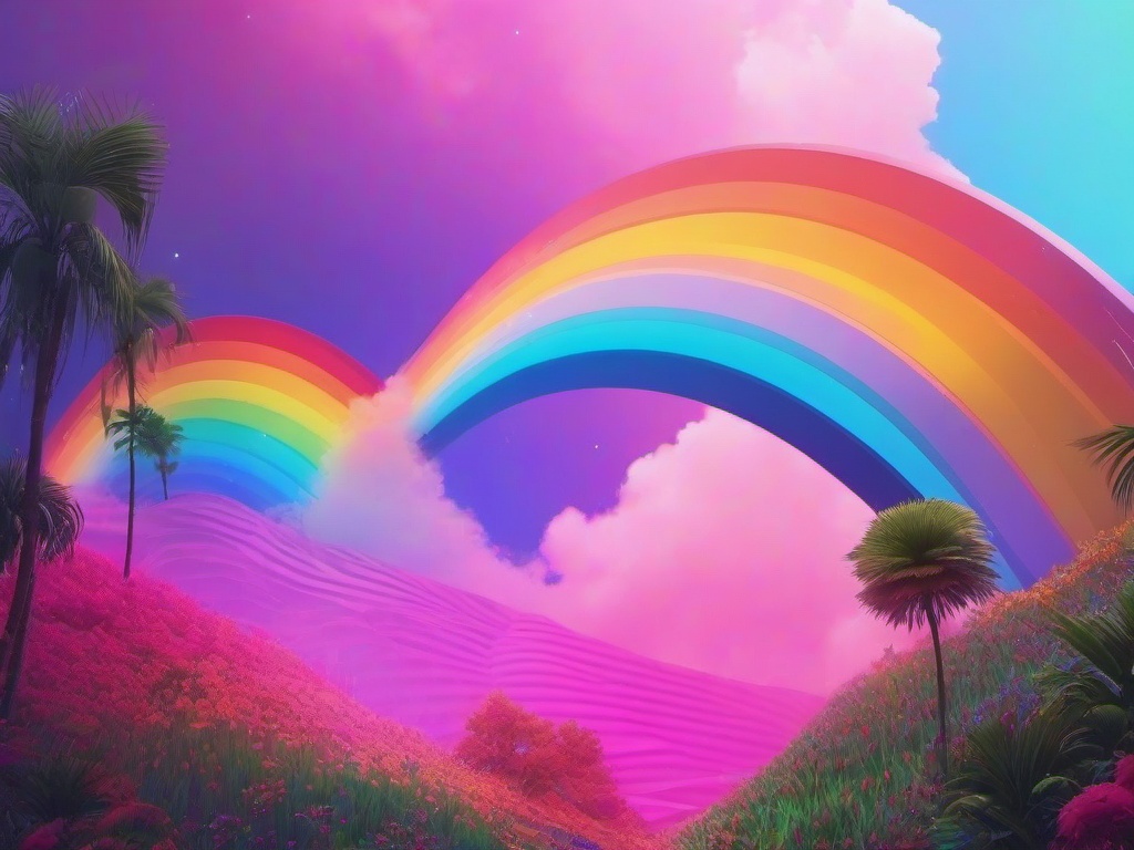 Aesthetic Background Rainbow  