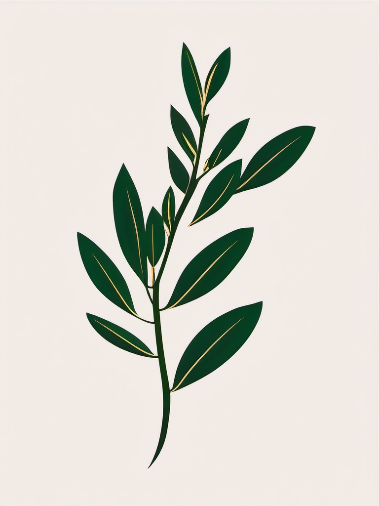 simple minimalist olive branch tattoo  simple vector color tattoo