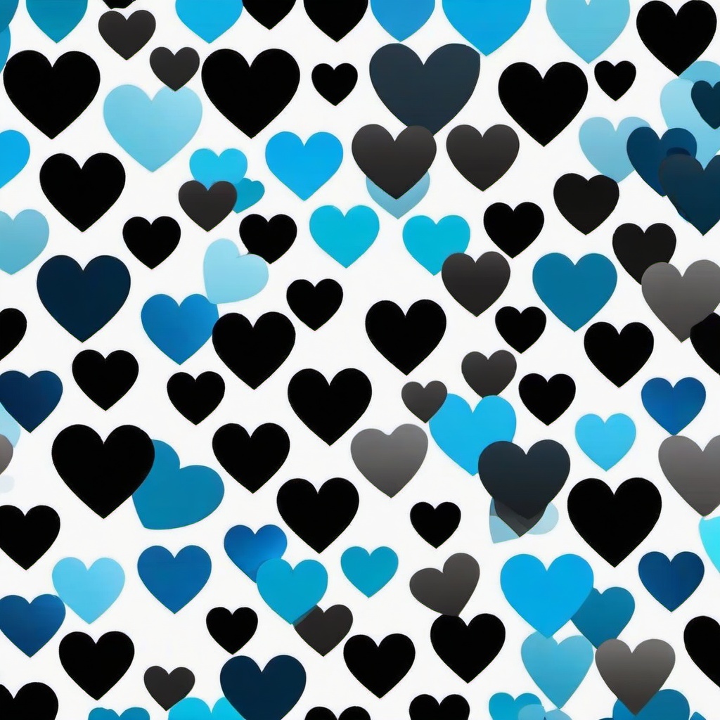 Heart Background Wallpaper - blue and black hearts background  