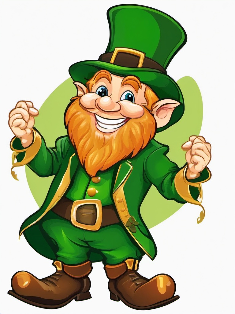 Leprechaun clipart - leprechaun with a mischievous grin  