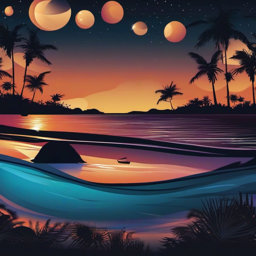 Beach background - night beach background  