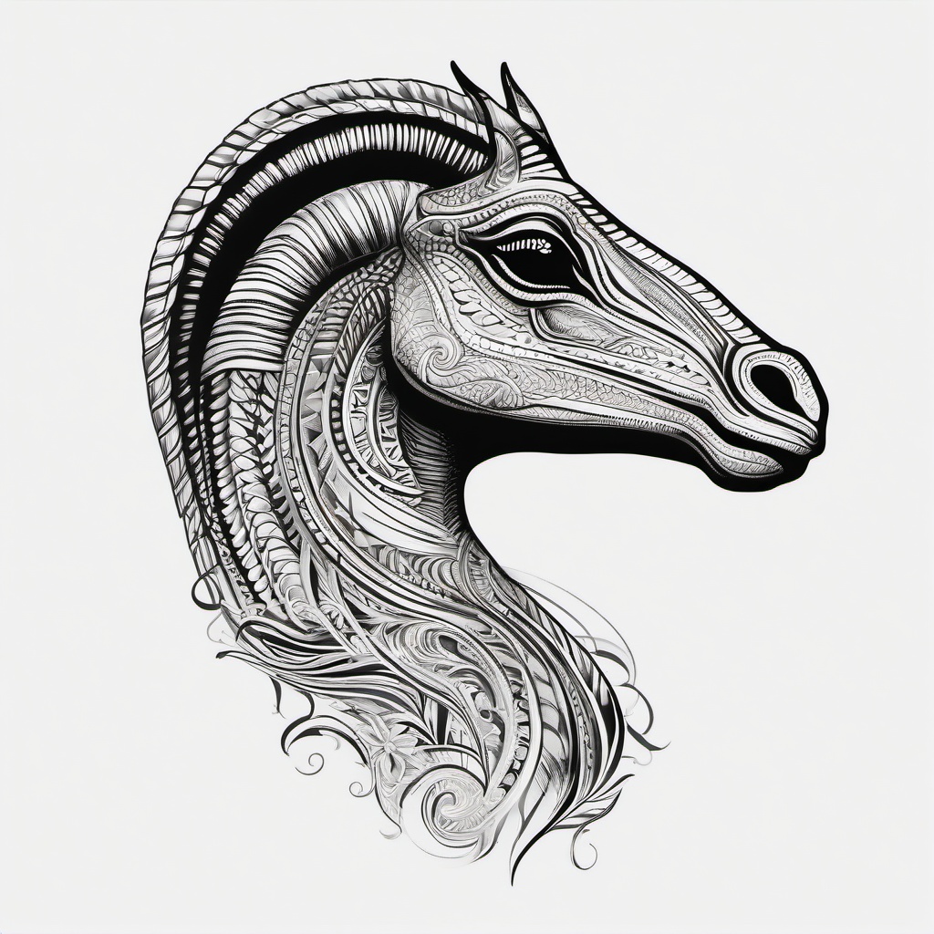 Parasaurolophus Tattoo - Celebrate the elegance of the Parasaurolophus with a detailed and stylish tattoo.  simple vector color tattoo,minimal,white background