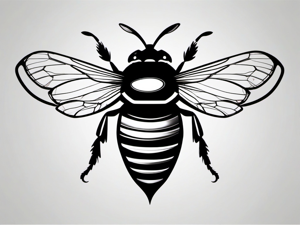 simple bumble bee tattoo  vector tattoo design