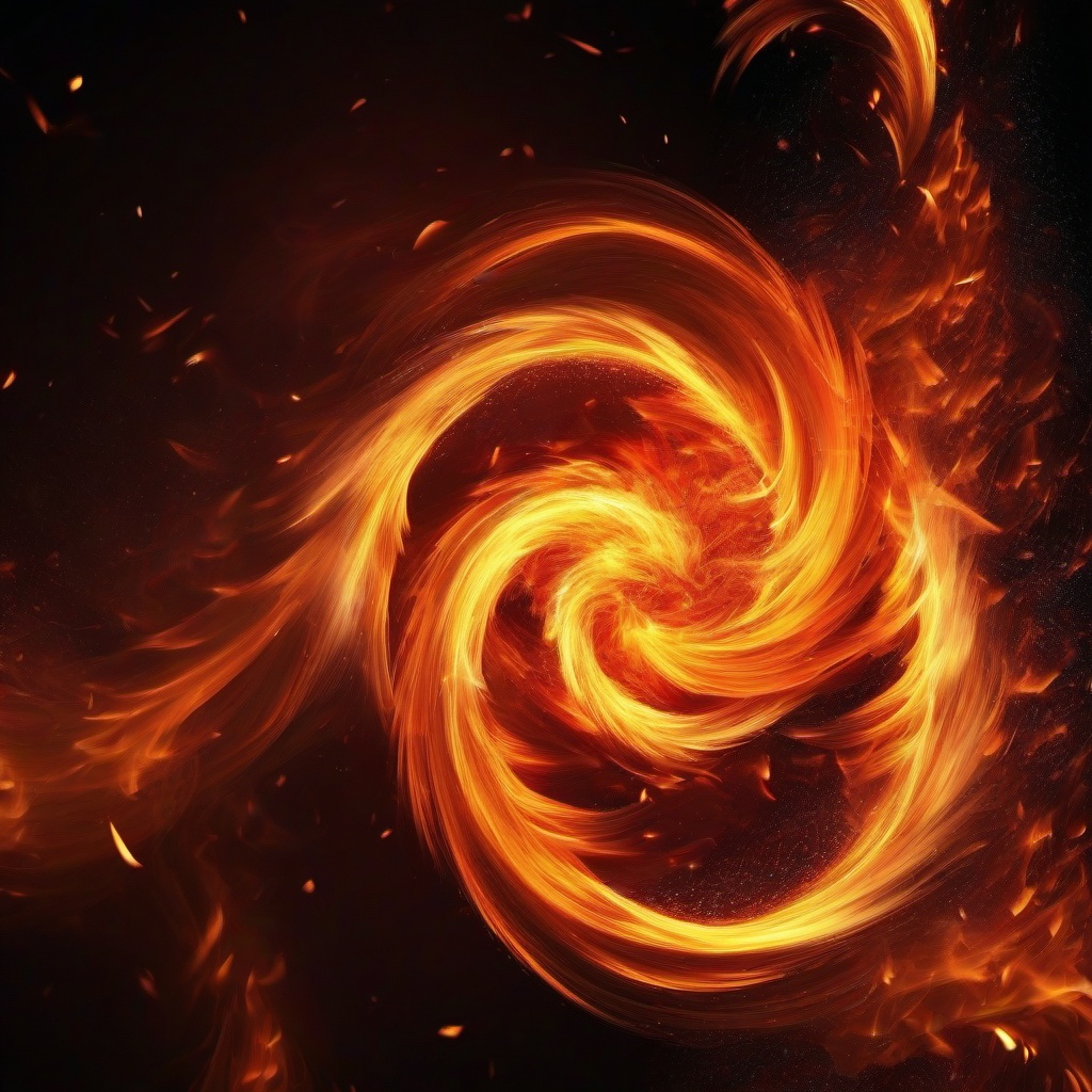 Fire Wallpaper - Swirling fire and embers close-up  background wallpaper