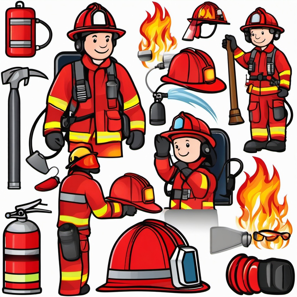 Fire Fighter clipart - emergency response unit  vector clipart