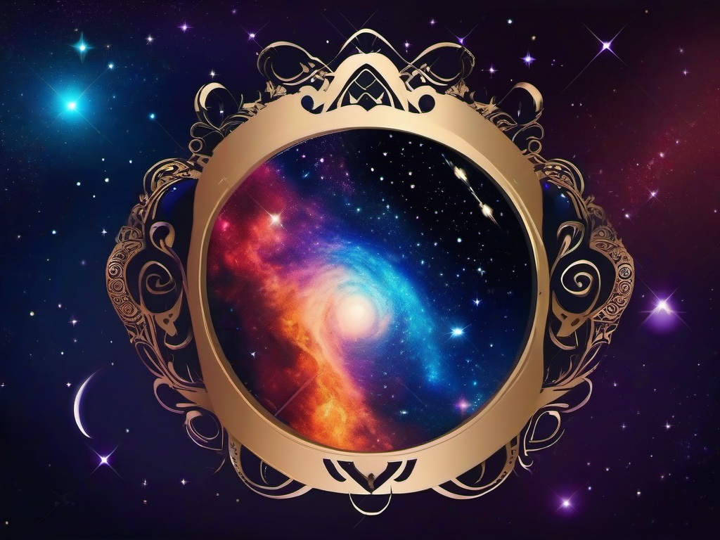 Tattoo of a Galaxy-Mystical and enchanting tattoo featuring a galaxy or cosmic design, capturing the beauty of the universe.  simple color vector tattoo