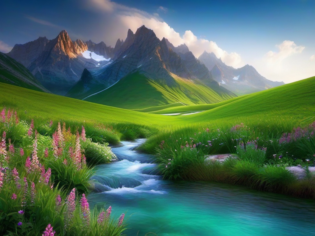 mountain spring wallpaper  ,background wallpaper