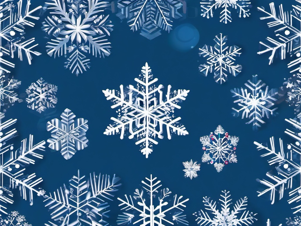 Blue Background With Snowflakes  