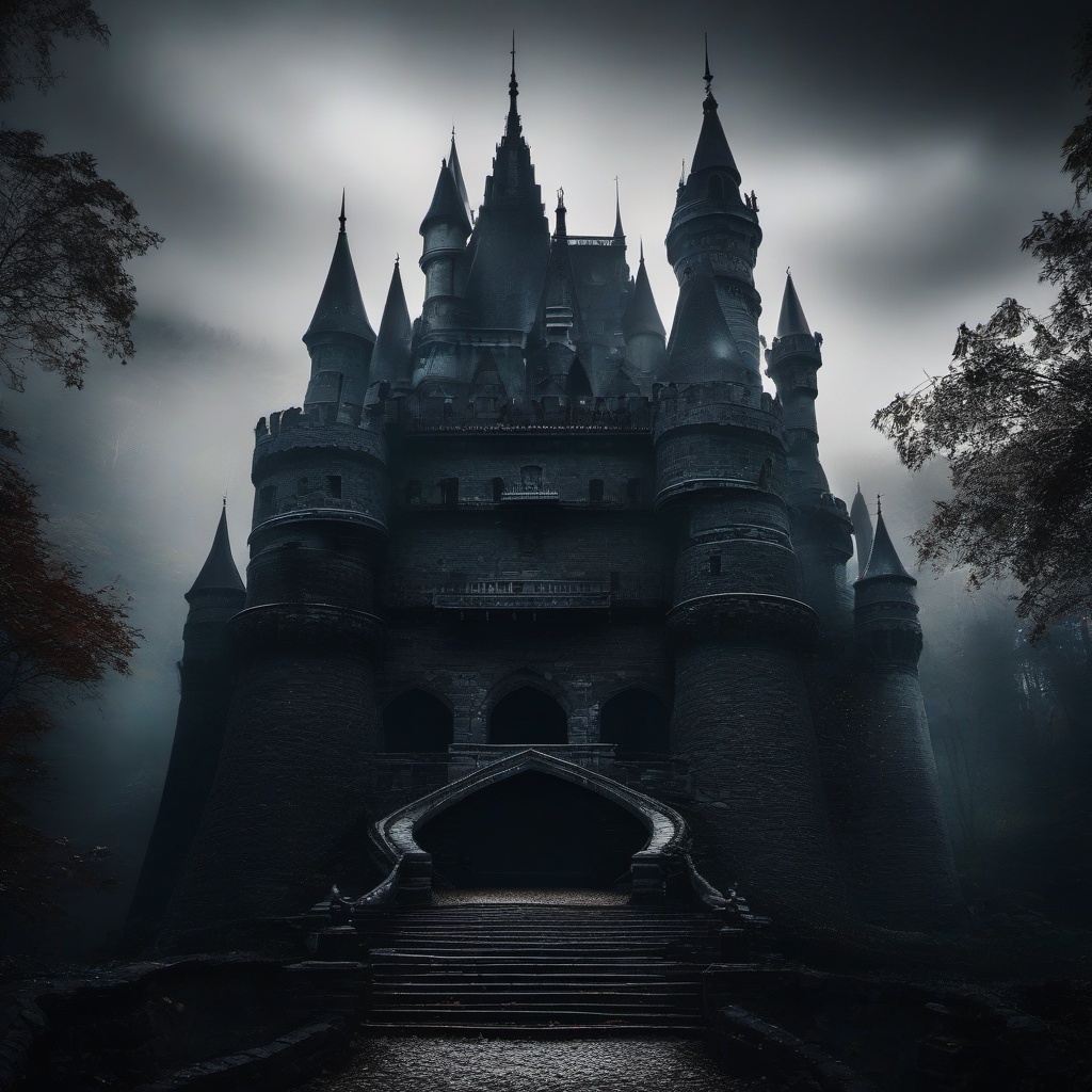 Mysterious Castle Dark iPhone Wallpaper intricate details, patterns, wallpaper photo