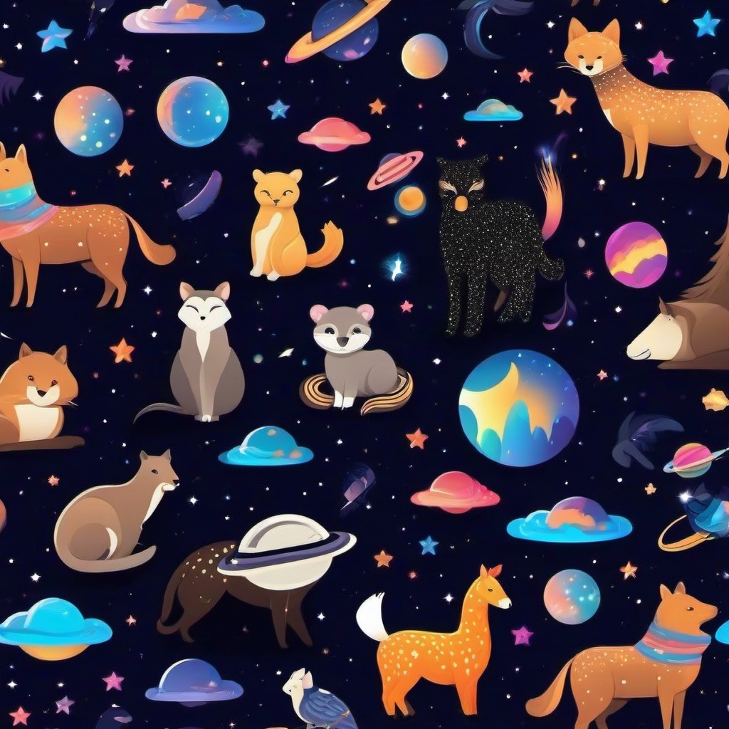 Galaxy Background Wallpaper - galaxy animals wallpaper  