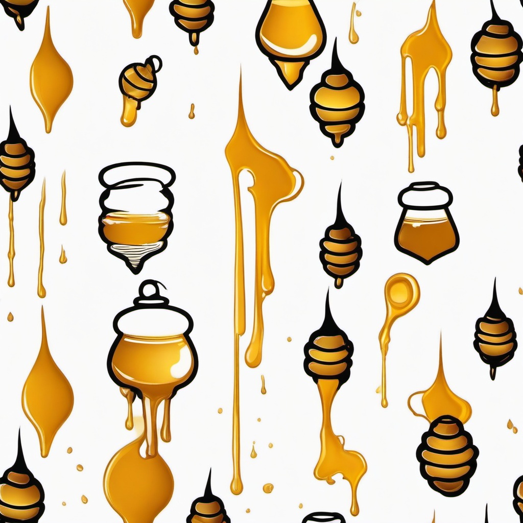 Honey On Tattoo - Showcase the simplicity and beauty of honey drips in a tattoo, symbolizing the natural and unfiltered essence of this sweet substance.  simple tattoo,minimalist,white background