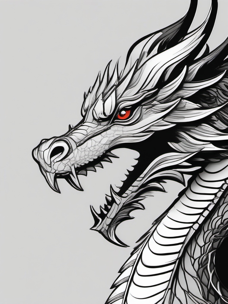 simple drawing of dragon  minimal rough sketch scribbles,doodles,black and white