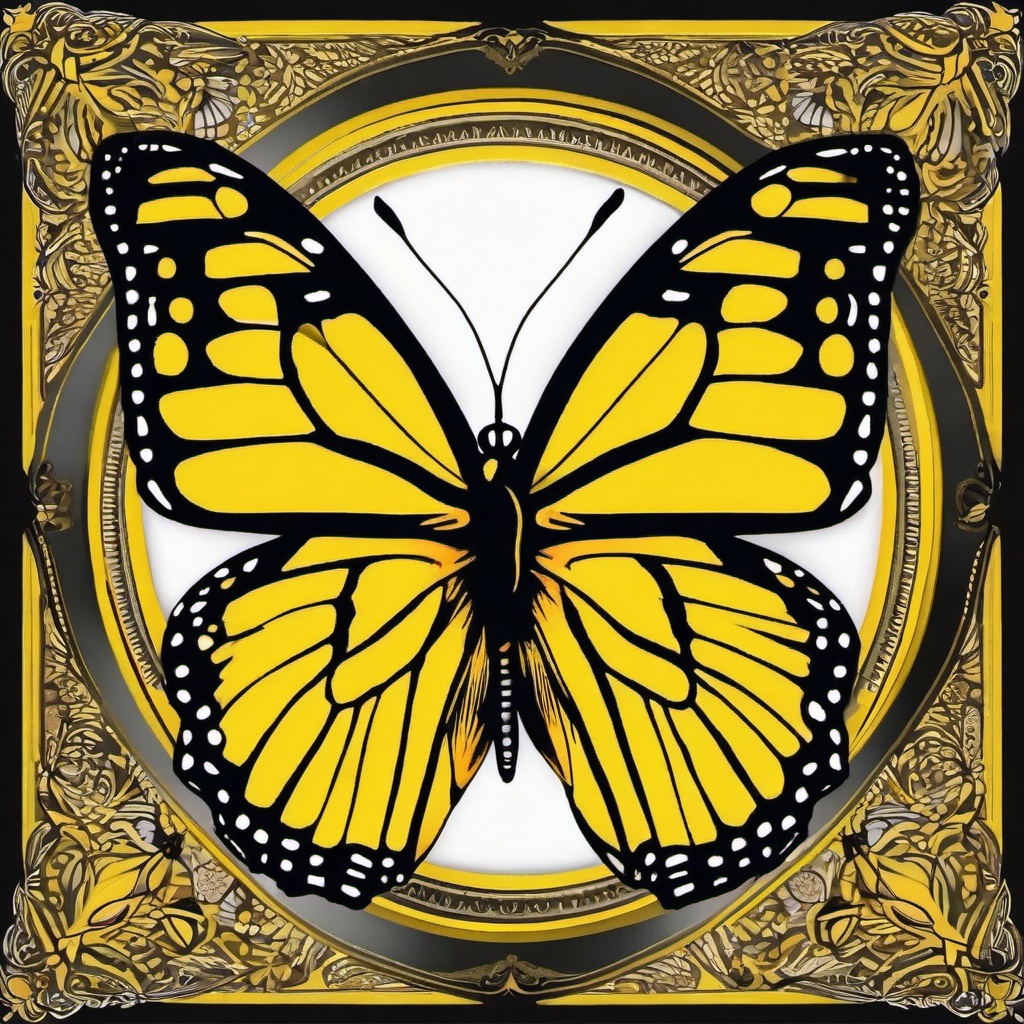 yellow butterfly tattoo ideas  