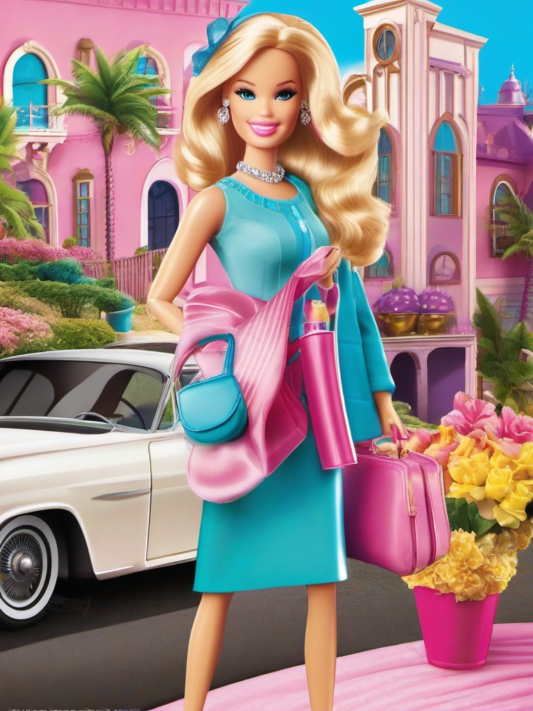 Barbie clipart - Barbie on an adventure  clipart