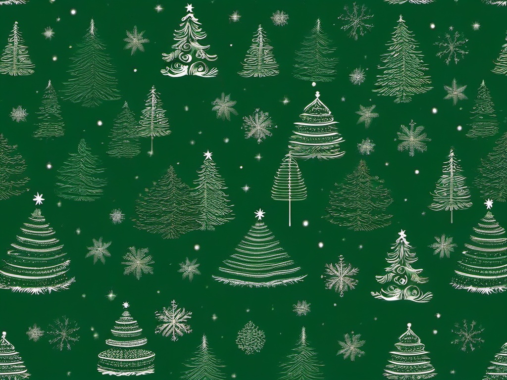 Dark Green Christmas Wallpaper  