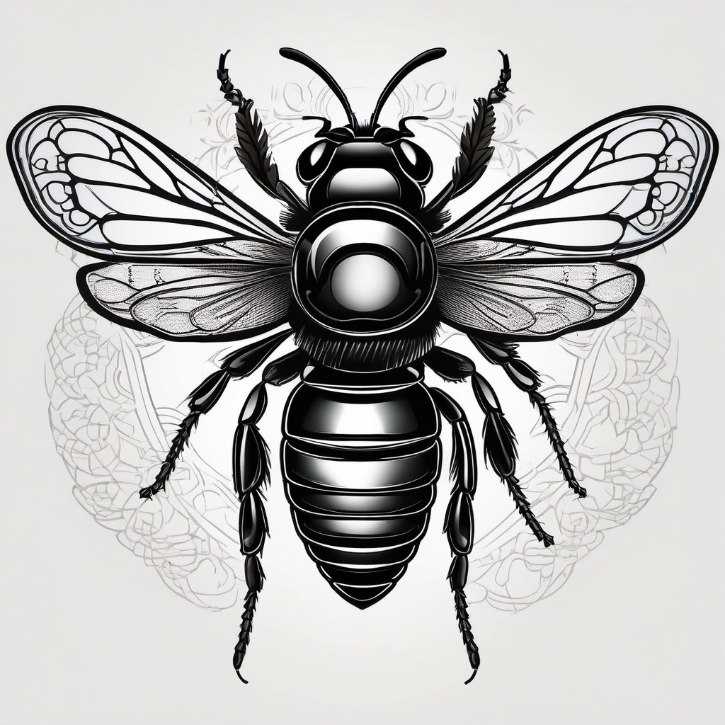 black bee tattoo  vector tattoo design