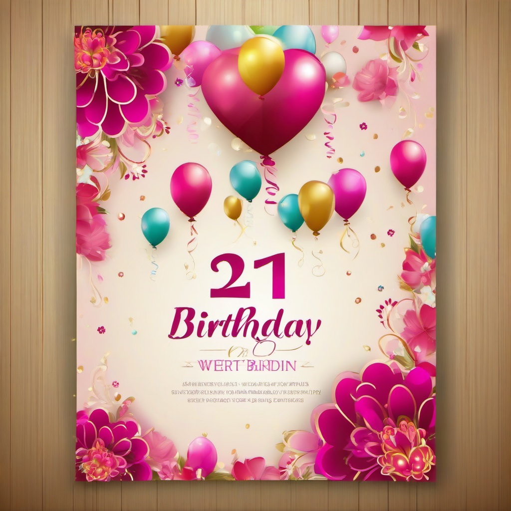 Birthday Background Wallpaper - 21st birthday invitation card background design  