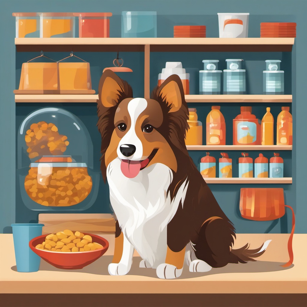 Dog Clipart,Designing a pet store's website  simple, 2d flat