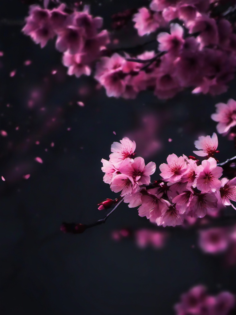 Dark Sakura Wallpaper  ,mobile iphone background wallpaper