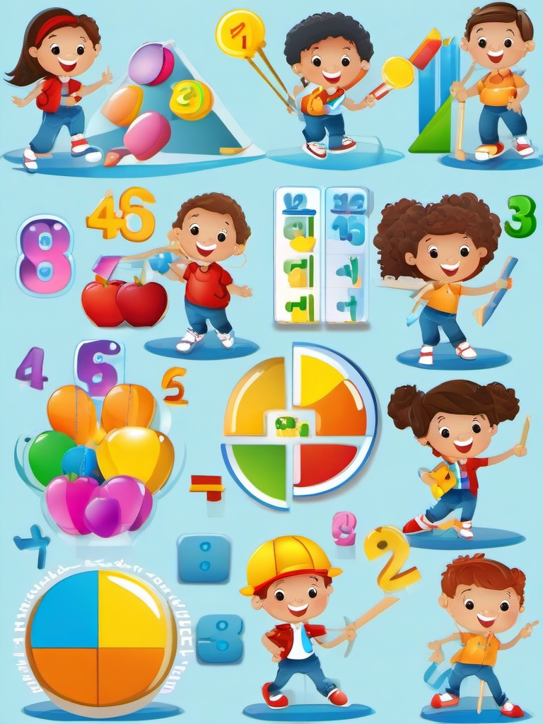 Math clipart - kids learning math with fun activities  