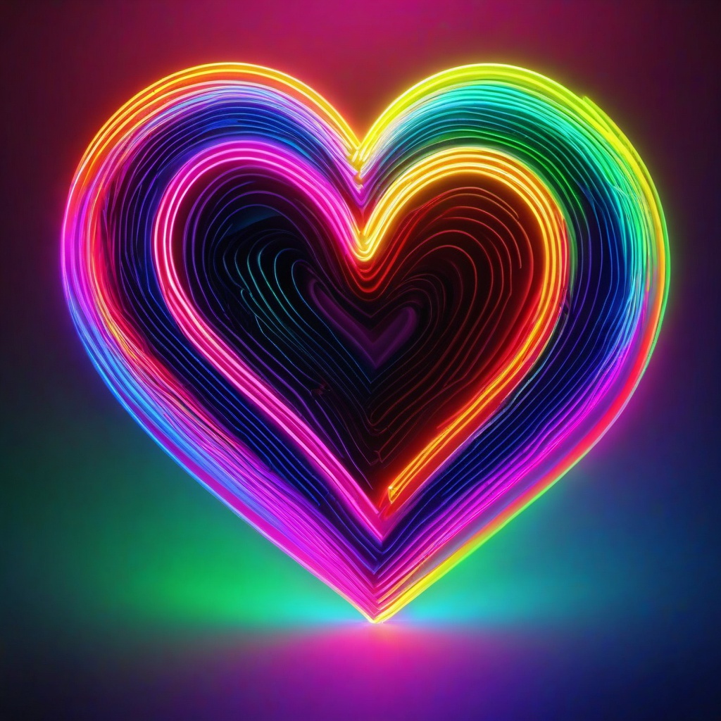 Neon Background Wallpaper - neon rainbow heart wallpaper  