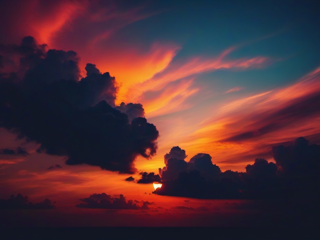 Sunset Sky Background 4K  ,desktop background wallpaper