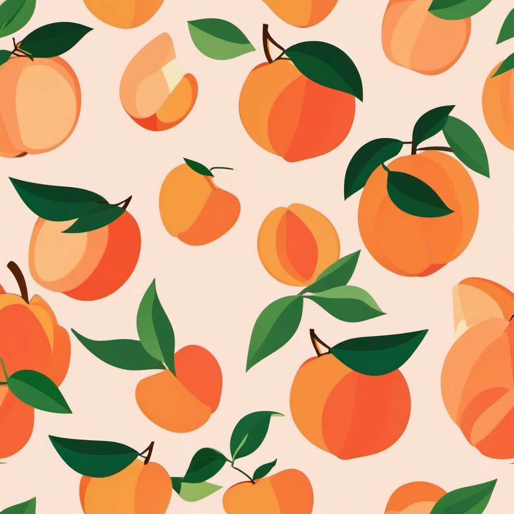 Peach Half Clipart - Half of a juicy peach fruit.  color vector clipart, minimal style