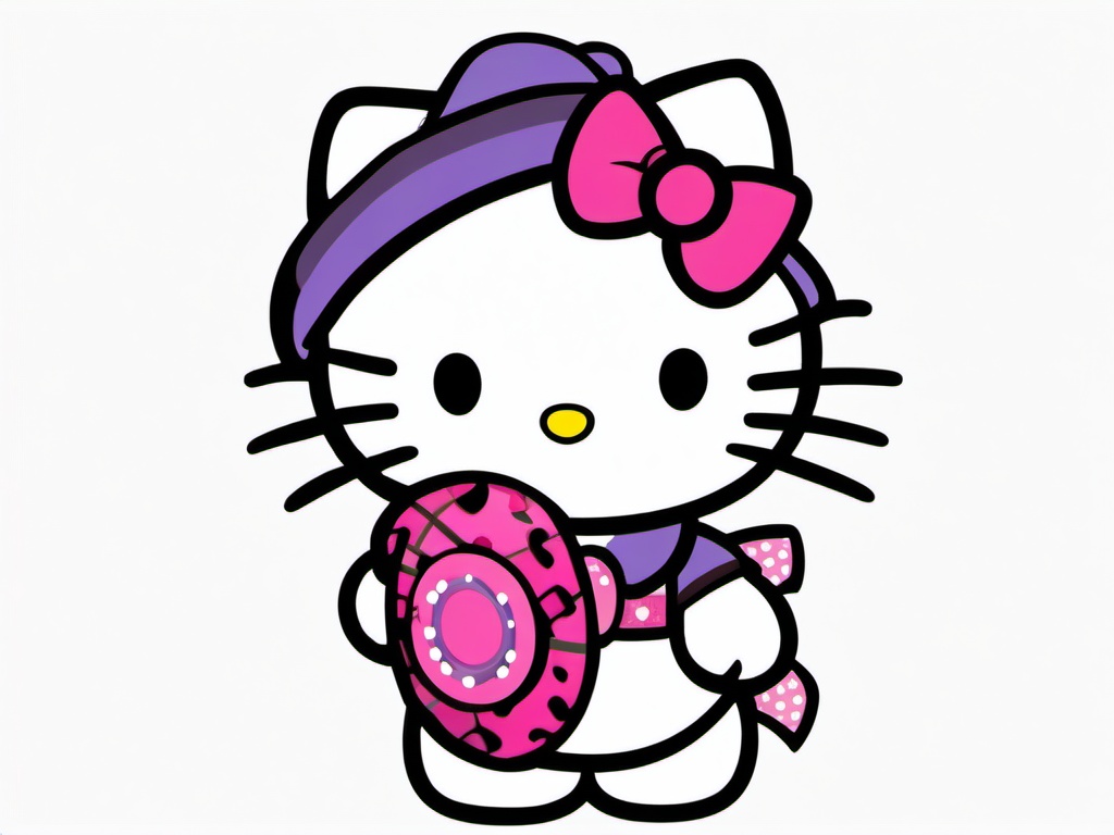 Hello Kitty clipart - Hello Kitty in a party hat  clipart