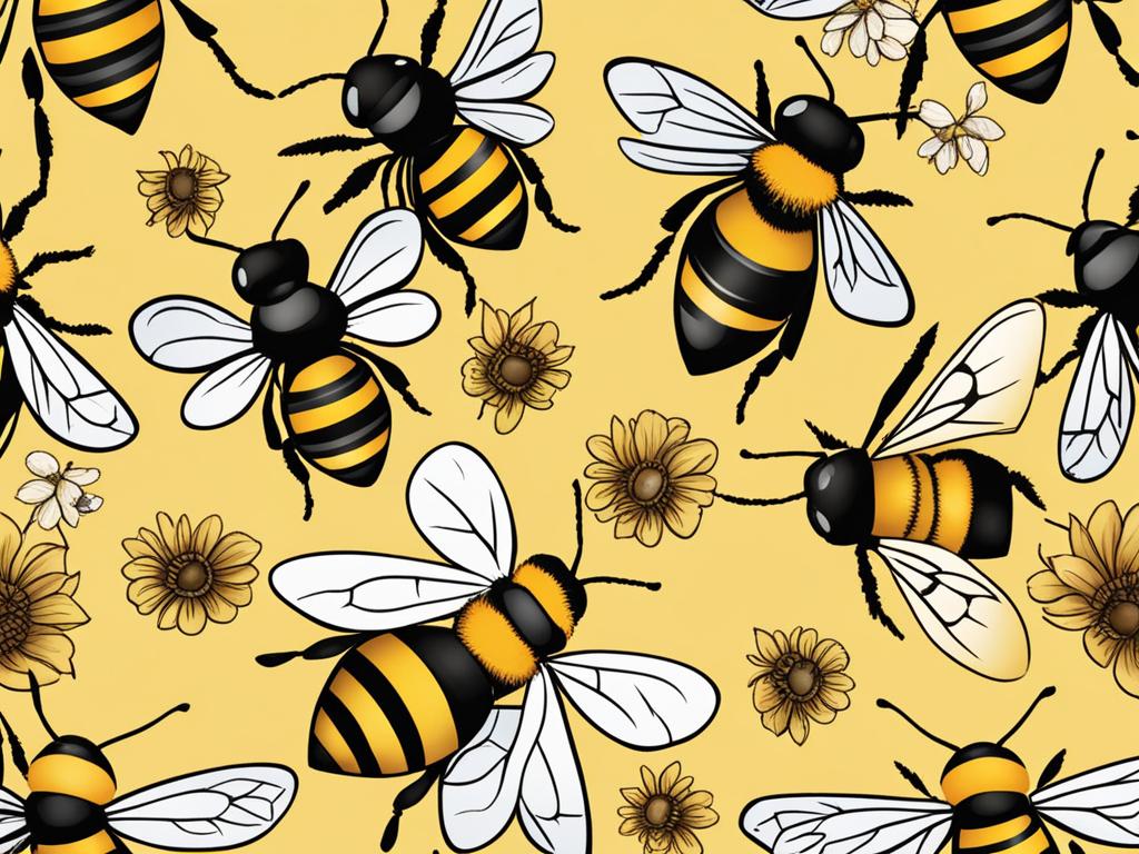 bee clipart - a buzzing and busy bee graphic. 