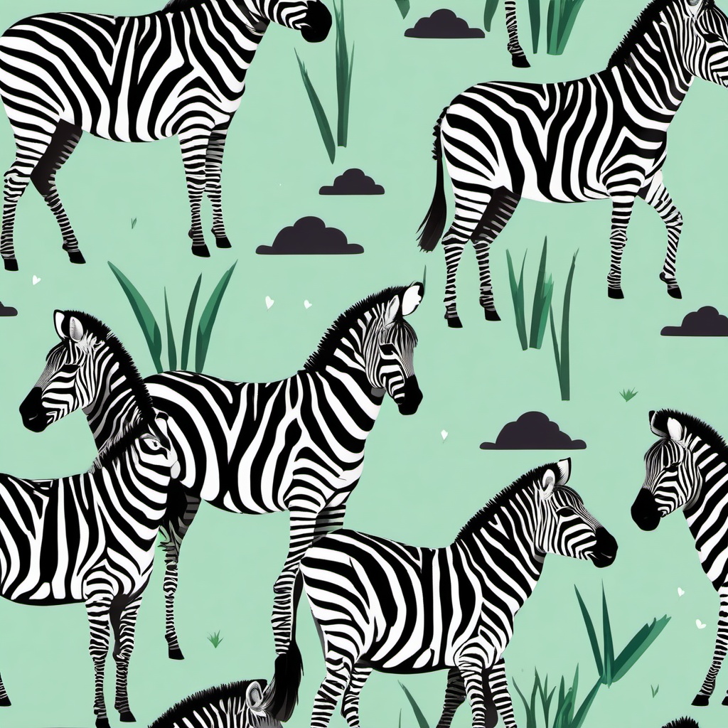 Zebra clipart - Striped herbivore roaming the grasslands, ,vector color clipart,minimal