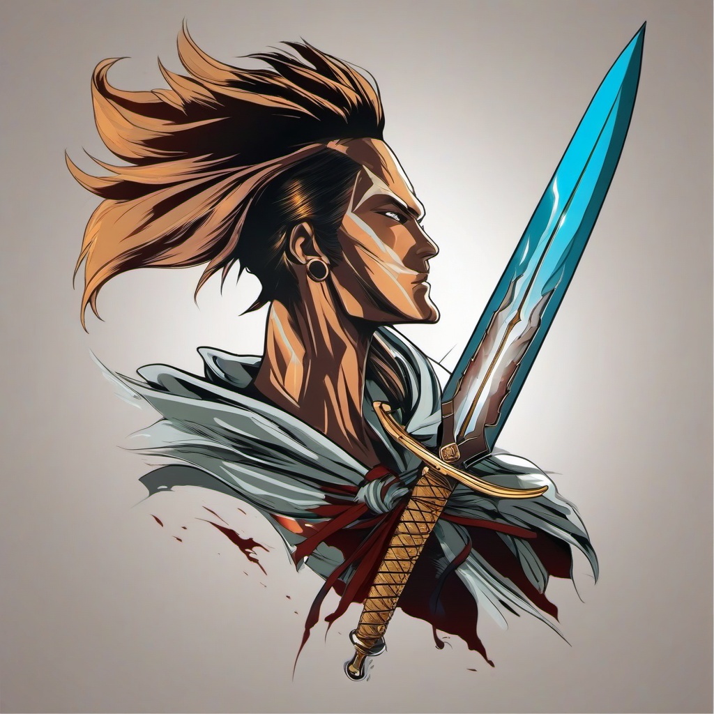 aot sword tattoo  simple vector color tattoo