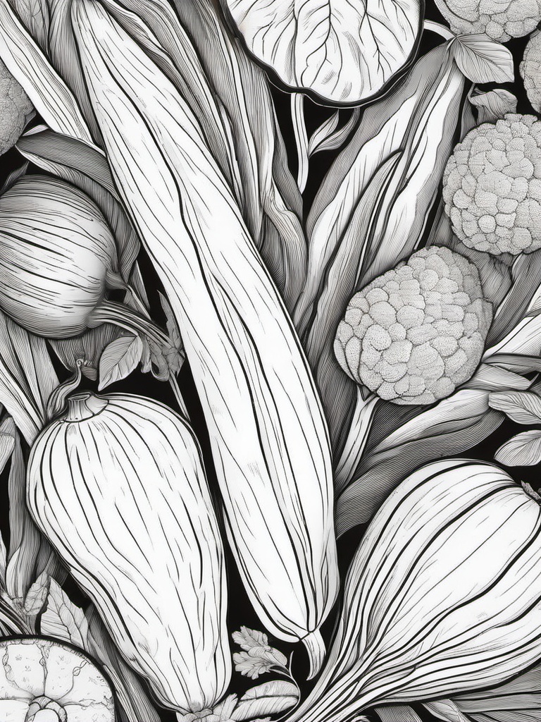 Vegetable Coloring Pages - Yam with earthy details  simple coloring pages